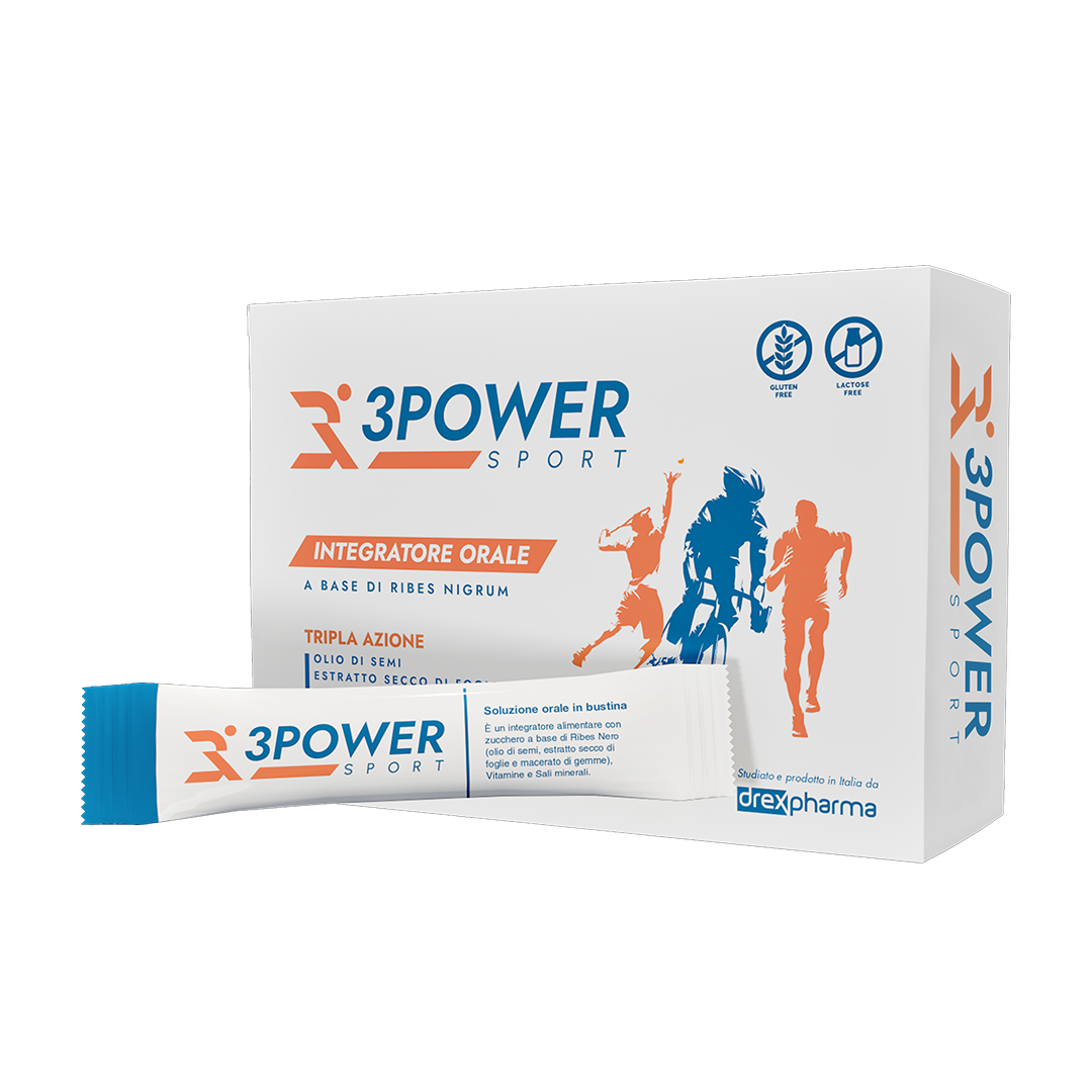 3Power Sport Orale - Integratore in bustina per recupero muscolare e benessere fisico